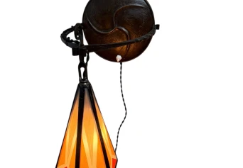 Art Deco Amsterdamse School Table Lamp by Amsterdamsche Kunstsmederij, 1920s